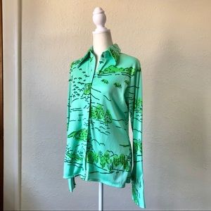 Vintage Lime Green Dream 70’s Shirt!